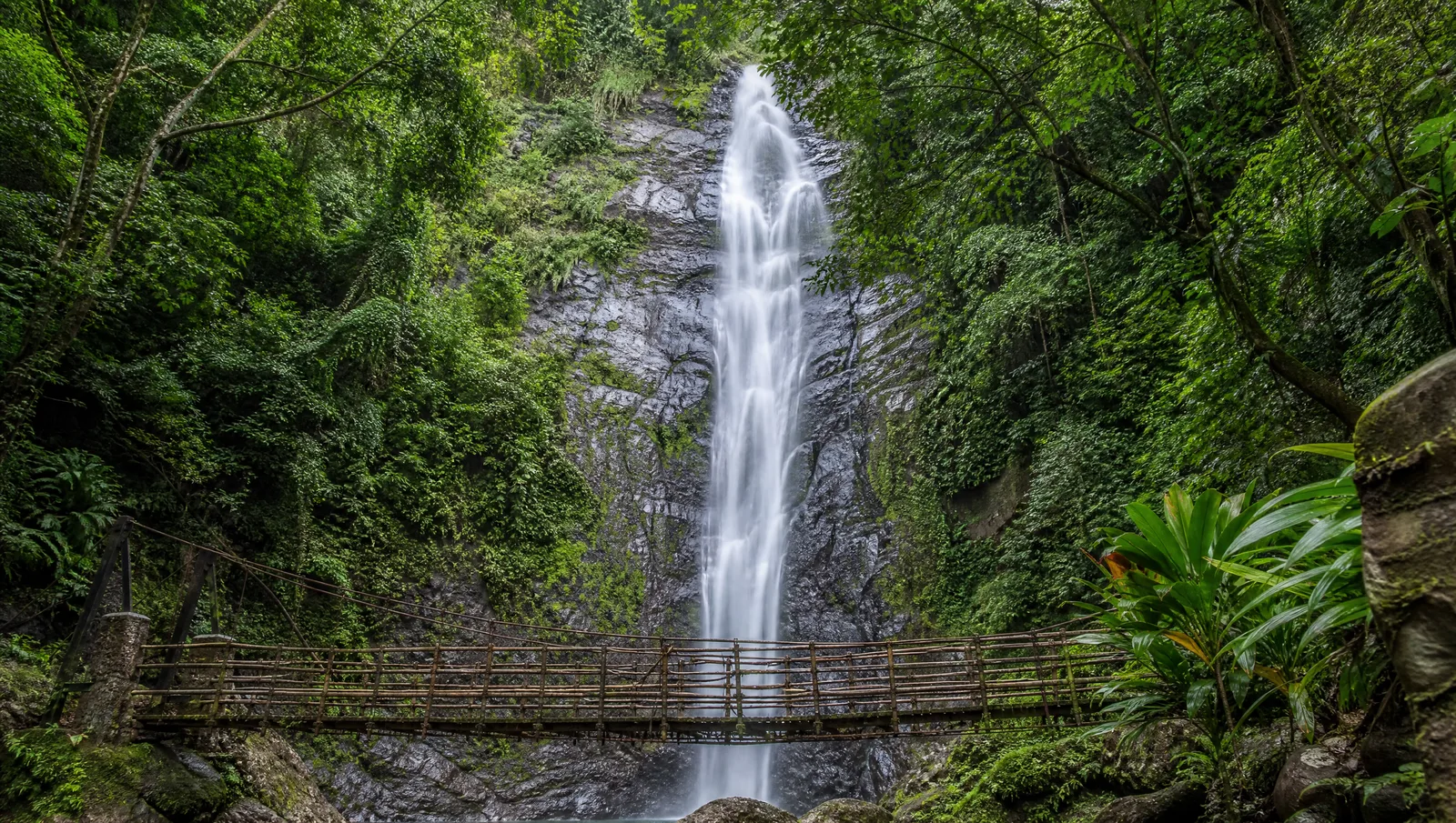 La cascada El Macho, entre vegetación tropical